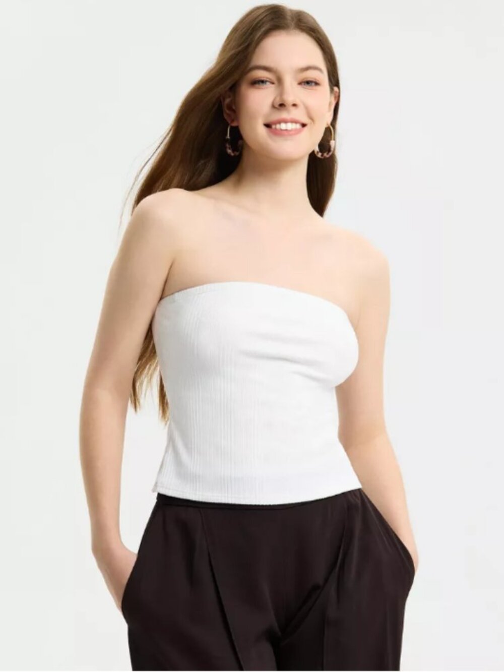 NWOT | a new day | White Tube Top with built in bra